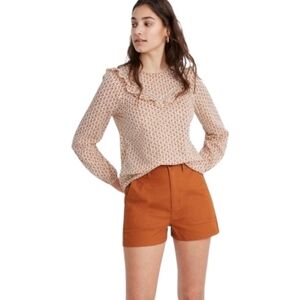 Madewell Ruffle-Yoke Pairie Top In Cutout Blooms, XL, Cottagecore, Boho